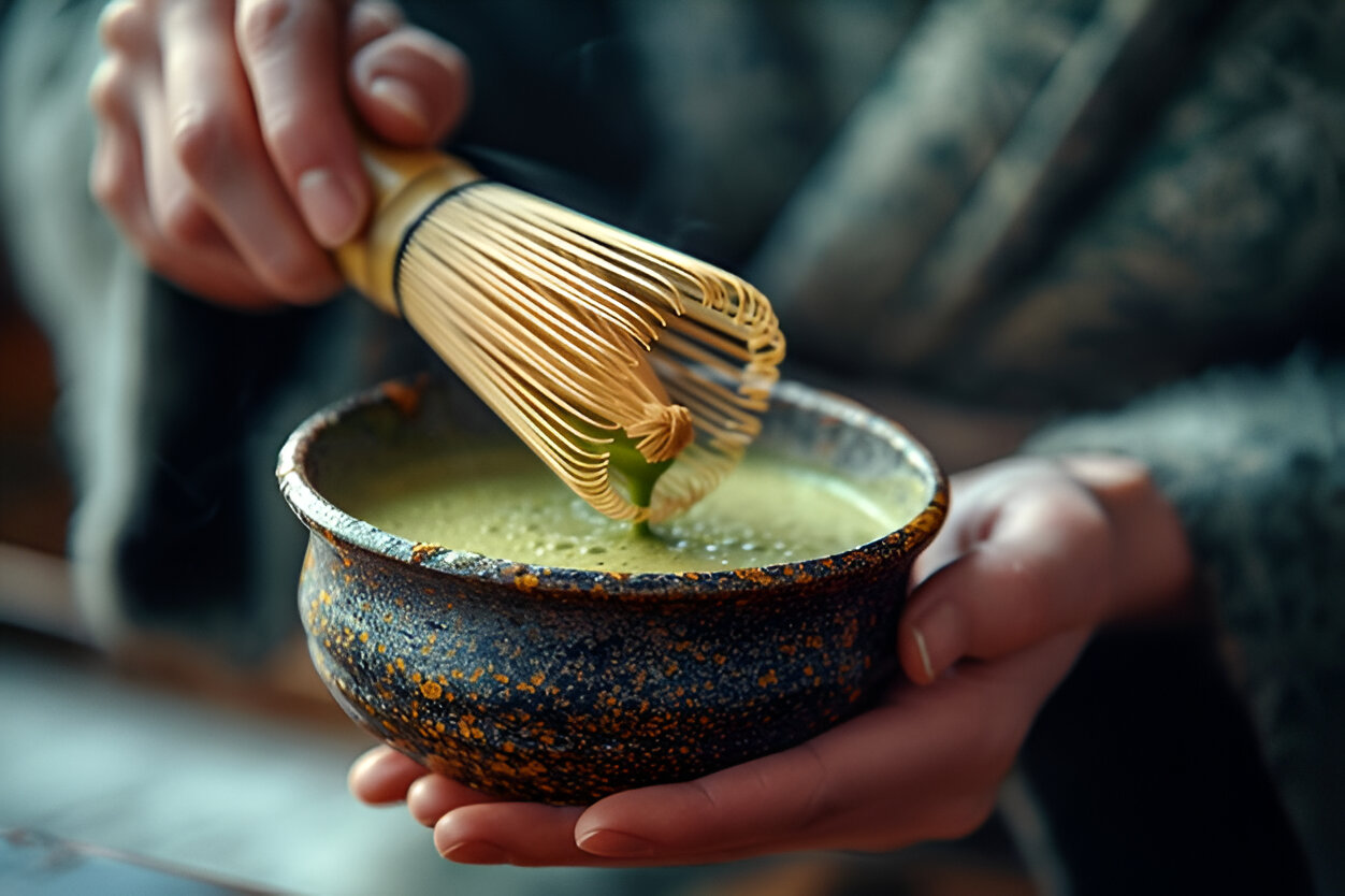 Preparing Matcha with a Bamboo Whisk chasen | Senchatokyo | Authentic Japanese Sencha Tea  Premium Matcha Shop
